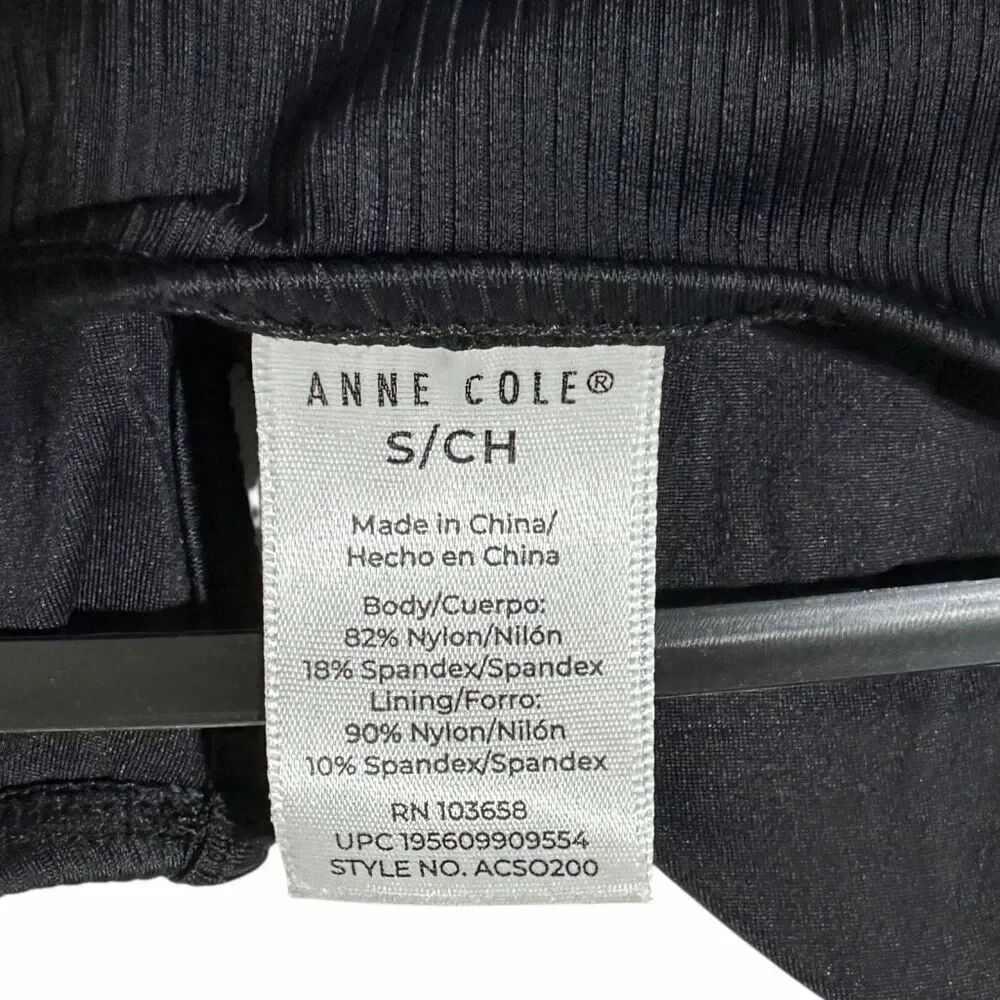 Anne Cole Women’s  Square Neck One Piece Swimsuit Smal Color Black
